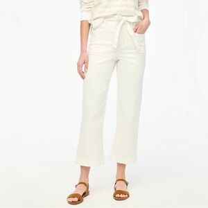 J. Crew Ivory Cropped Trousers